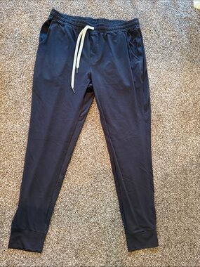 True Classic Men's Black Drawstring Jogger Pants